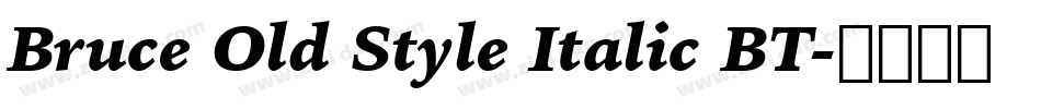 Bruce Old Style Italic BT字体转换